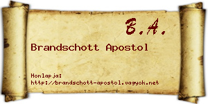 Brandschott Apostol névjegykártya